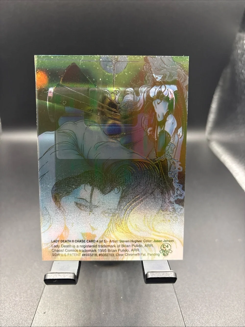 1995 Lady Death Series 2 CLEAR CHROME Chase Card C-4
